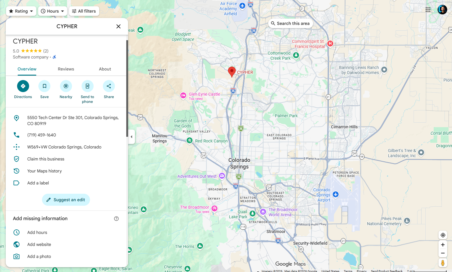 Real company, real address
